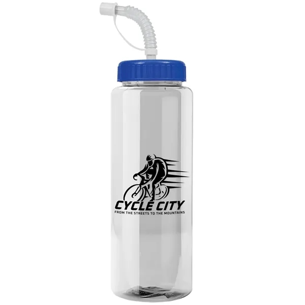 Transparent sports bottle, 32 oz. made of reusable and recyclable PETE.... from ASI 40480 Koozie Group