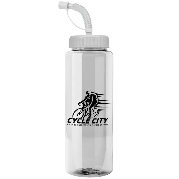 Transparent sports bottle, 32 oz. made of reusable and recyclable PETE.... from ASI 40480 Koozie Group