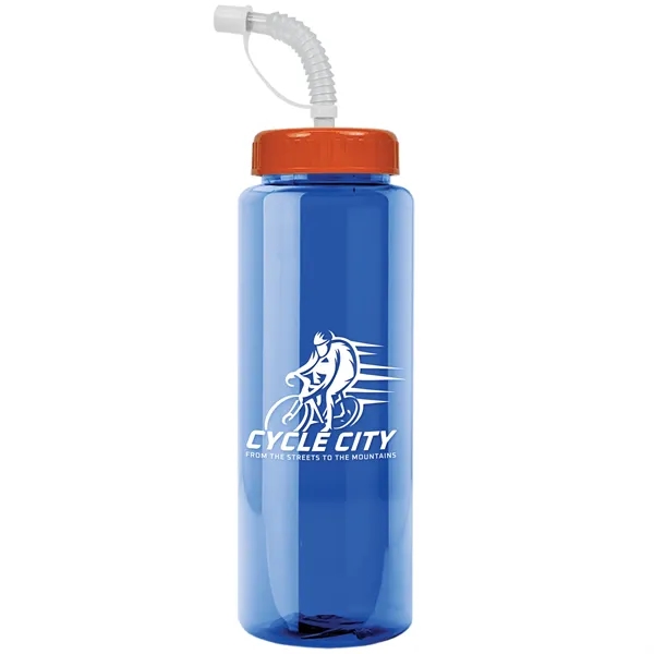 Transparent sports bottle, 32 oz. made of reusable and recyclable PETE.... from ASI 40480 Koozie Group