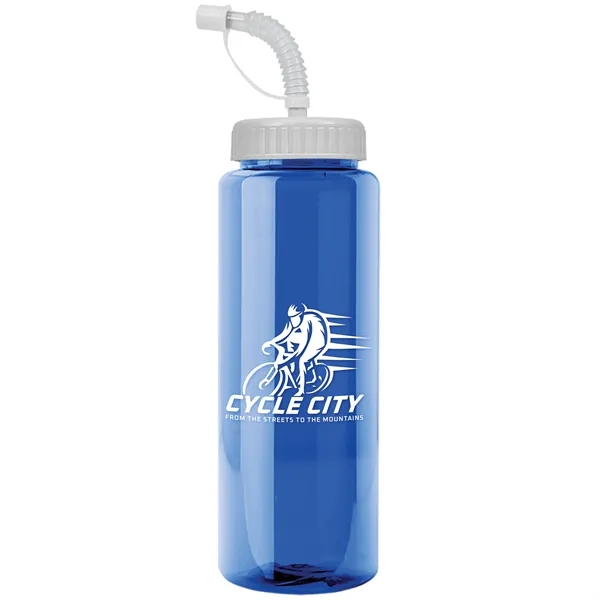 Transparent sports bottle, 32 oz. made of reusable and recyclable PETE.... from ASI 40480 Koozie Group