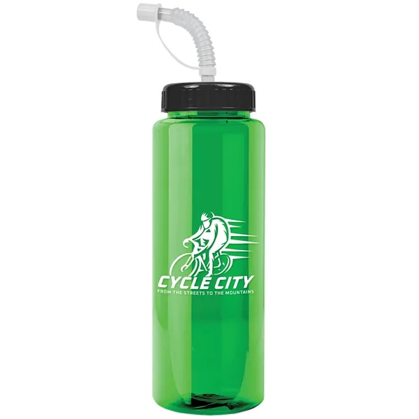 Transparent sports bottle, 32 oz. made of reusable and recyclable PETE.... from ASI 40480 Koozie Group