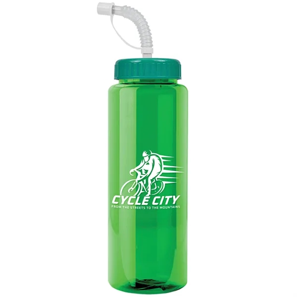 Transparent sports bottle, 32 oz. made of reusable and recyclable PETE.... from ASI 40480 Koozie Group