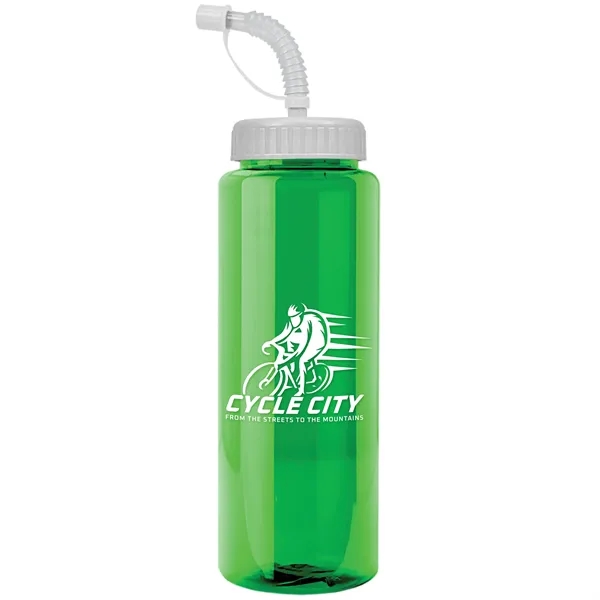 Transparent sports bottle, 32 oz. made of reusable and recyclable PETE.... from ASI 40480 Koozie Group