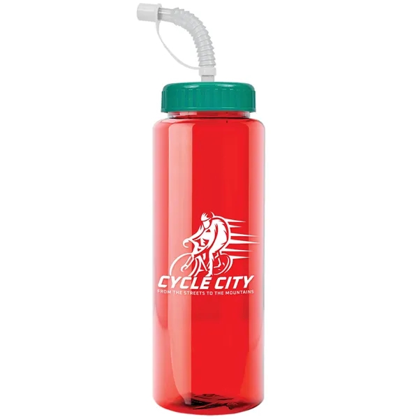 Transparent sports bottle, 32 oz. made of reusable and recyclable PETE.... from ASI 40480 Koozie Group