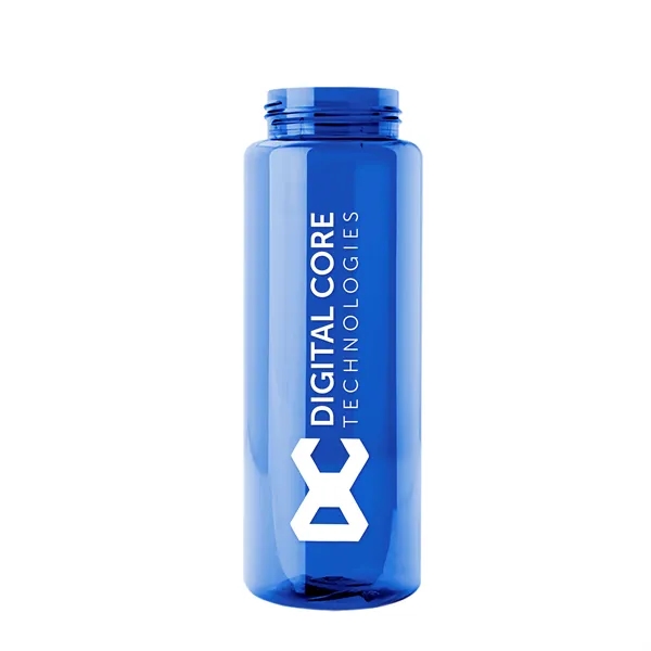 Transparent sports bottle, 32 oz. made of recycled PETE with tethered... from ASI 40480 Koozie Group