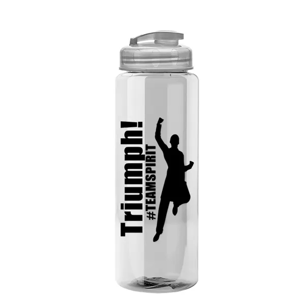 The Guzzler - 32 oz. Transparent Bottle with USA Flip lid... from ASI 40480 Koozie Group