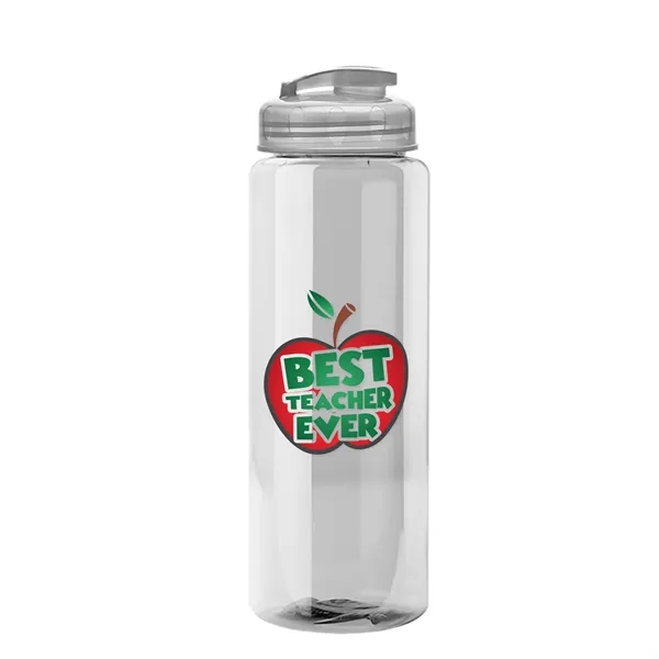 The Guzzler - 32 oz. Transparent Bottle with USA Flip lid... from ASI 40480 Koozie Group