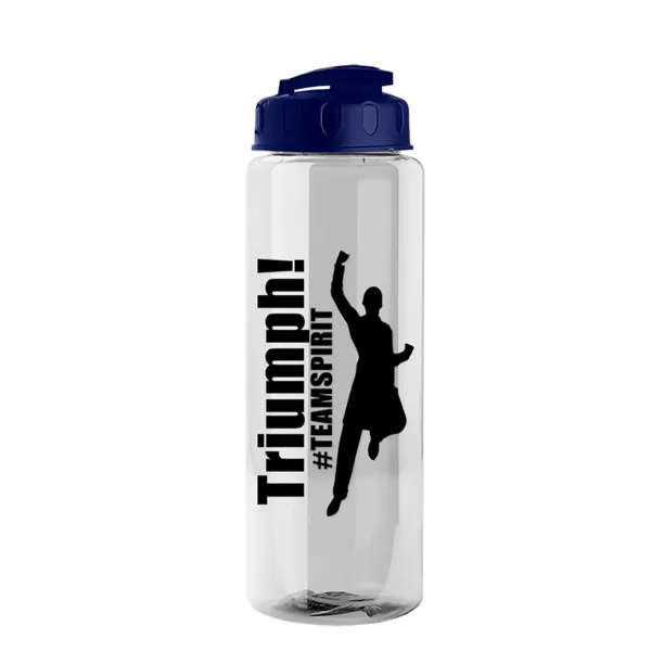 The Guzzler - 32 oz. Transparent Bottle with USA Flip lid... from ASI 40480 Koozie Group