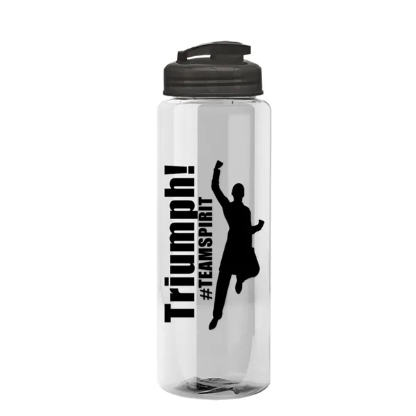 The Guzzler - 32 oz. Transparent Bottle with USA Flip lid... from ASI 40480 Koozie Group