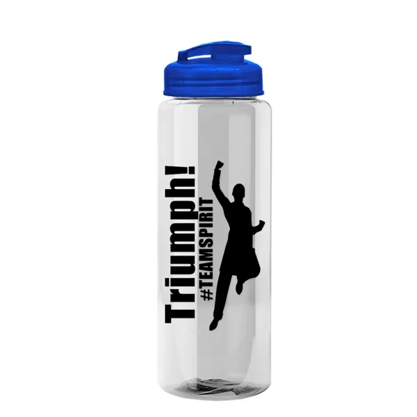 The Guzzler - 32 oz. Transparent Bottle with USA Flip lid... from ASI 40480 Koozie Group