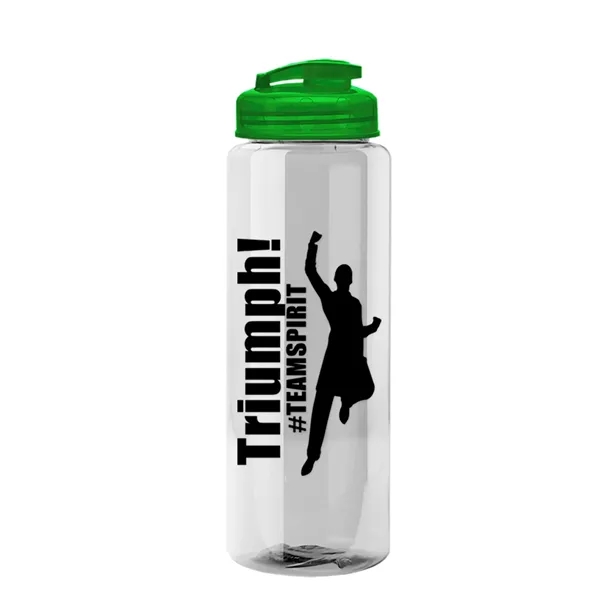 The Guzzler - 32 oz. Transparent Bottle with USA Flip lid... from ASI 40480 Koozie Group