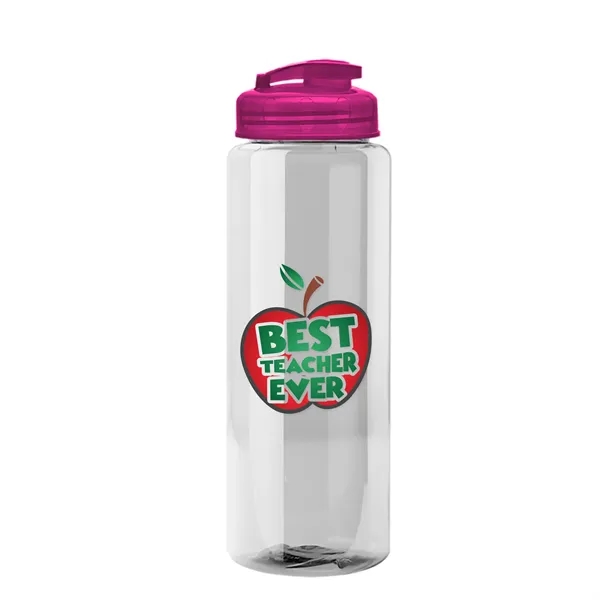 The Guzzler - 32 oz. Transparent Bottle with USA Flip lid... from ASI 40480 Koozie Group