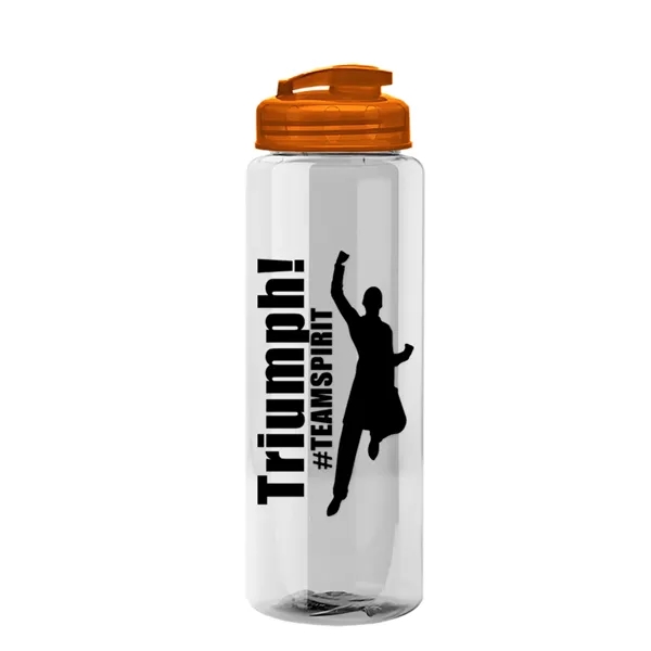 The Guzzler - 32 oz. Transparent Bottle with USA Flip lid... from ASI 40480 Koozie Group