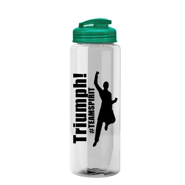 The Guzzler - 32 oz. Transparent Bottle with USA Flip lid... from ASI 40480 Koozie Group
