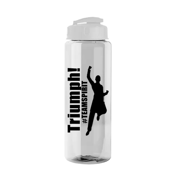 The Guzzler - 32 oz. Transparent Bottle with USA Flip lid... from ASI 40480 Koozie Group