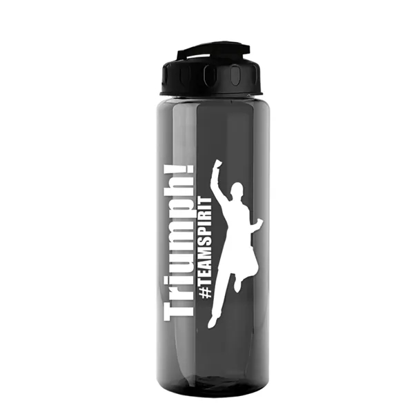 The Guzzler - 32 oz. Transparent Bottle with USA Flip lid... from ASI 40480 Koozie Group