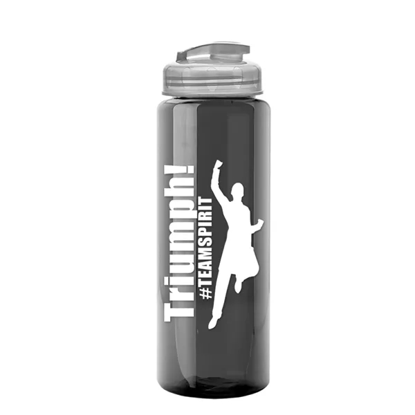 The Guzzler - 32 oz. Transparent Bottle with USA Flip lid... from ASI 40480 Koozie Group