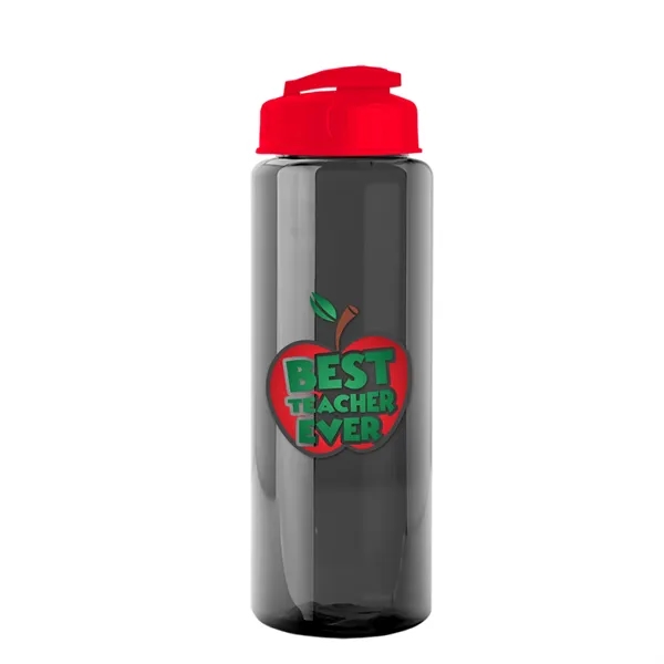 The Guzzler - 32 oz. Transparent Bottle with USA Flip lid... from ASI 40480 Koozie Group