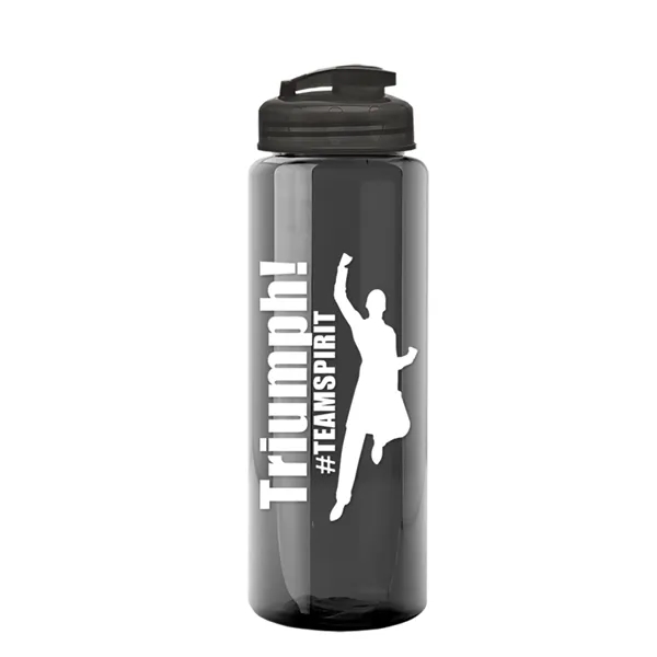 The Guzzler - 32 oz. Transparent Bottle with USA Flip lid... from ASI 40480 Koozie Group