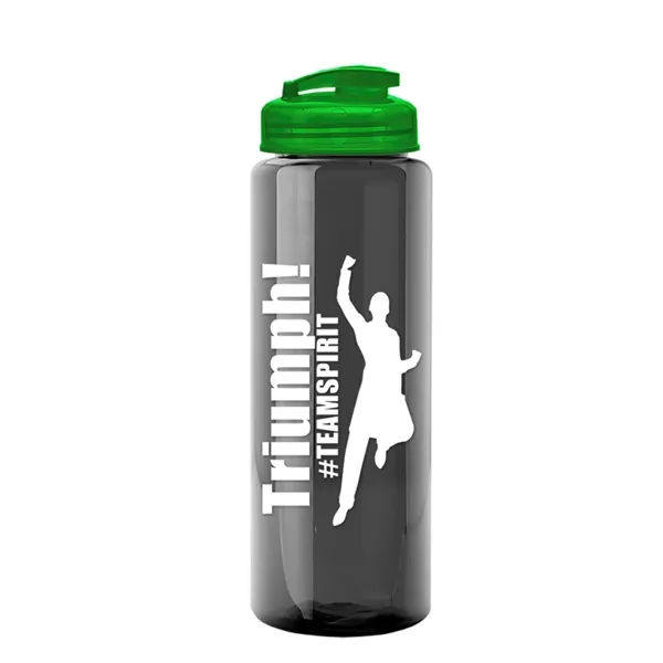 The Guzzler - 32 oz. Transparent Bottle with USA Flip lid... from ASI 40480 Koozie Group
