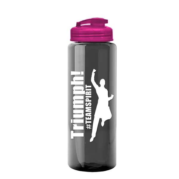 The Guzzler - 32 oz. Transparent Bottle with USA Flip lid... from ASI 40480 Koozie Group