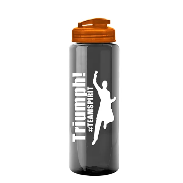 The Guzzler - 32 oz. Transparent Bottle with USA Flip lid... from ASI 40480 Koozie Group