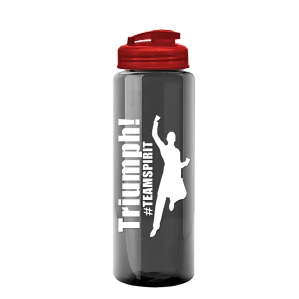 The Guzzler - 32 oz. Transparent Bottle with USA Flip lid... from ASI 40480 Koozie Group