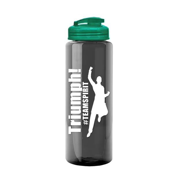 The Guzzler - 32 oz. Transparent Bottle with USA Flip lid... from ASI 40480 Koozie Group