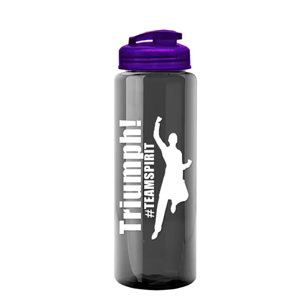 The Guzzler - 32 oz. Transparent Bottle with USA Flip lid... from ASI 40480 Koozie Group