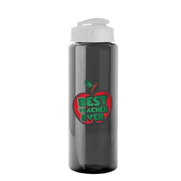 The Guzzler - 32 oz. Transparent Bottle with USA Flip lid... from ASI 40480 Koozie Group