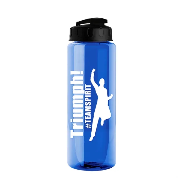 The Guzzler - 32 oz. Transparent Bottle with USA Flip lid... from ASI 40480 Koozie Group
