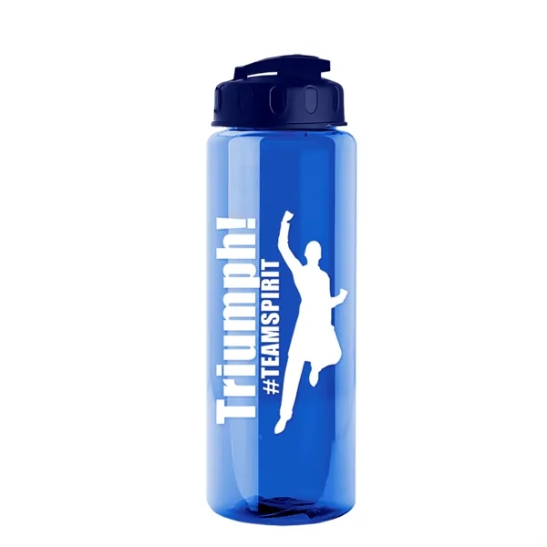 The Guzzler - 32 oz. Transparent Bottle with USA Flip lid... from ASI 40480 Koozie Group