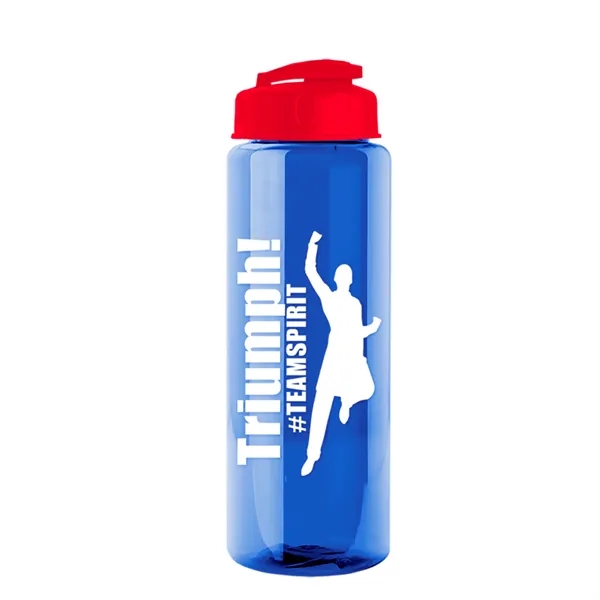 The Guzzler - 32 oz. Transparent Bottle with USA Flip lid... from ASI 40480 Koozie Group