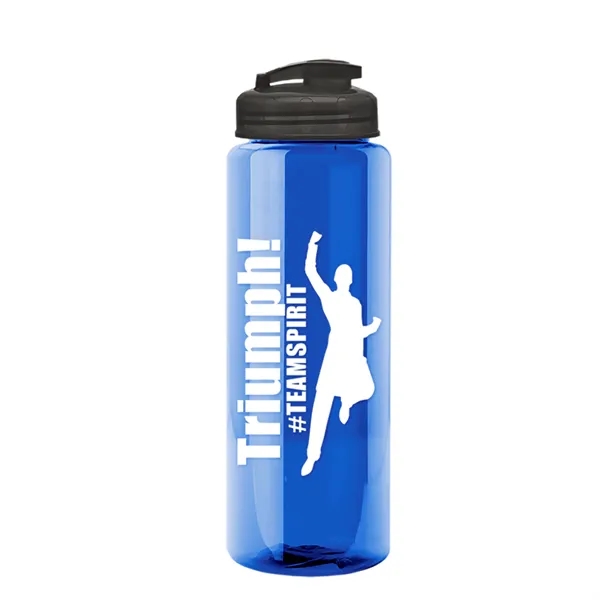 The Guzzler - 32 oz. Transparent Bottle with USA Flip lid... from ASI 40480 Koozie Group
