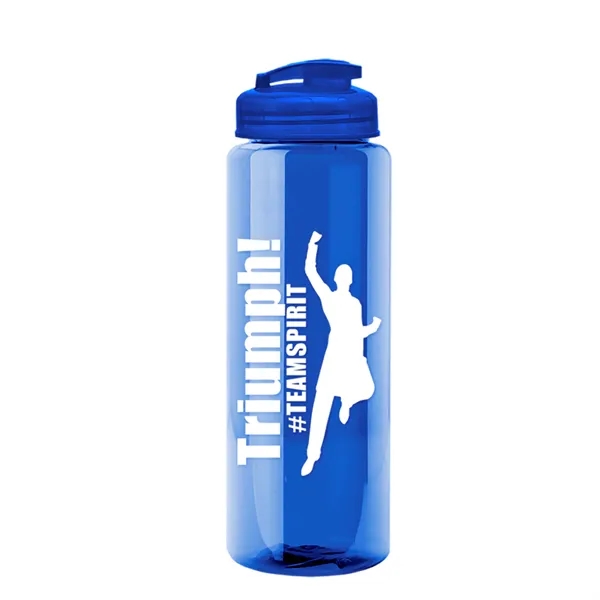 The Guzzler - 32 oz. Transparent Bottle with USA Flip lid... from ASI 40480 Koozie Group