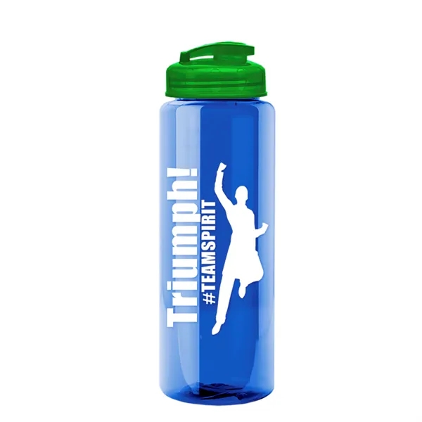 The Guzzler - 32 oz. Transparent Bottle with USA Flip lid... from ASI 40480 Koozie Group