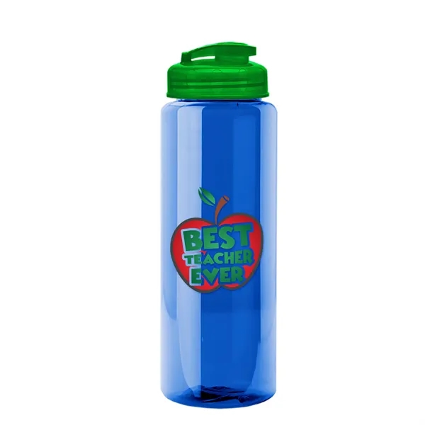 The Guzzler - 32 oz. Transparent Bottle with USA Flip lid... from ASI 40480 Koozie Group