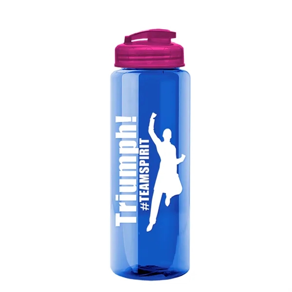 The Guzzler - 32 oz. Transparent Bottle with USA Flip lid... from ASI 40480 Koozie Group