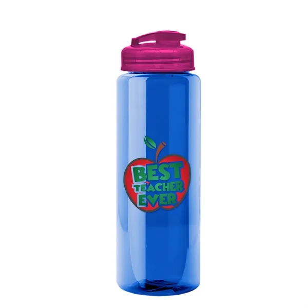 The Guzzler - 32 oz. Transparent Bottle with USA Flip lid... from ASI 40480 Koozie Group