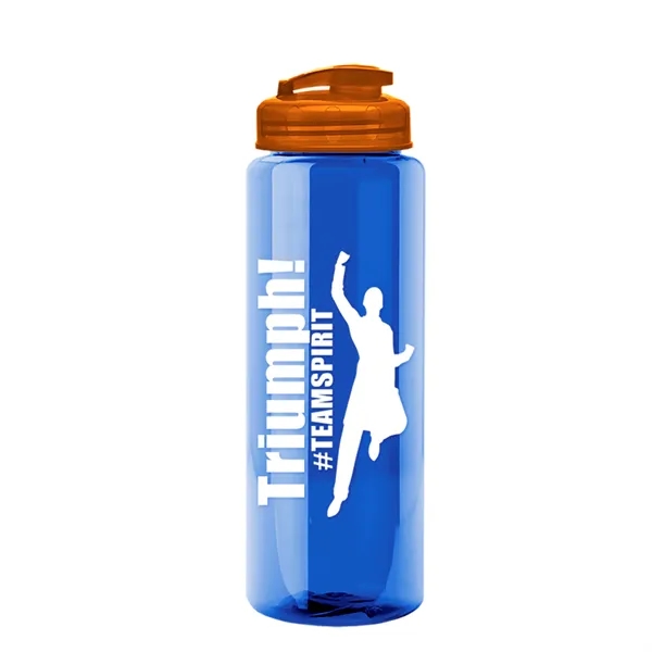 The Guzzler - 32 oz. Transparent Bottle with USA Flip lid... from ASI 40480 Koozie Group