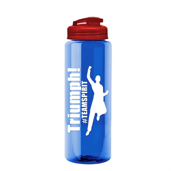 The Guzzler - 32 oz. Transparent Bottle with USA Flip lid... from ASI 40480 Koozie Group