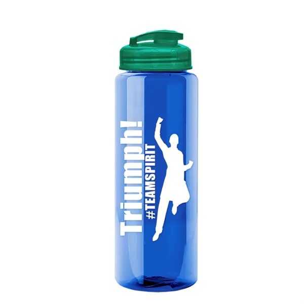 The Guzzler - 32 oz. Transparent Bottle with USA Flip lid... from ASI 40480 Koozie Group