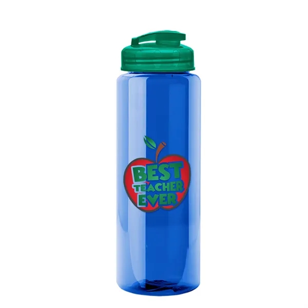 The Guzzler - 32 oz. Transparent Bottle with USA Flip lid... from ASI 40480 Koozie Group