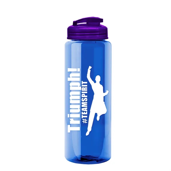 The Guzzler - 32 oz. Transparent Bottle with USA Flip lid... from ASI 40480 Koozie Group