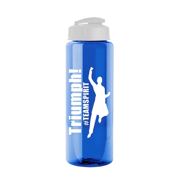 The Guzzler - 32 oz. Transparent Bottle with USA Flip lid... from ASI 40480 Koozie Group