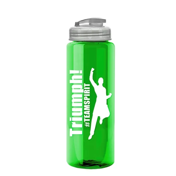 The Guzzler - 32 oz. Transparent Bottle with USA Flip lid... from ASI 40480 Koozie Group