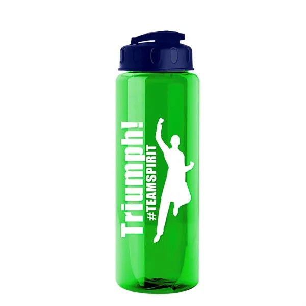The Guzzler - 32 oz. Transparent Bottle with USA Flip lid... from ASI 40480 Koozie Group