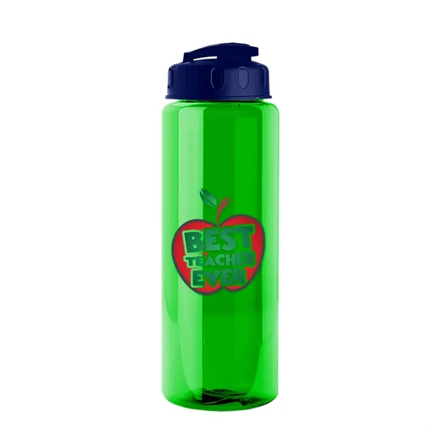 The Guzzler - 32 oz. Transparent Bottle with USA Flip lid... from ASI 40480 Koozie Group
