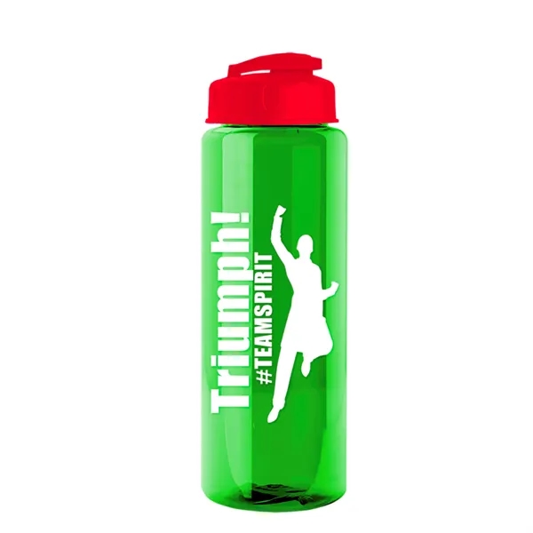 The Guzzler - 32 oz. Transparent Bottle with USA Flip lid... from ASI 40480 Koozie Group