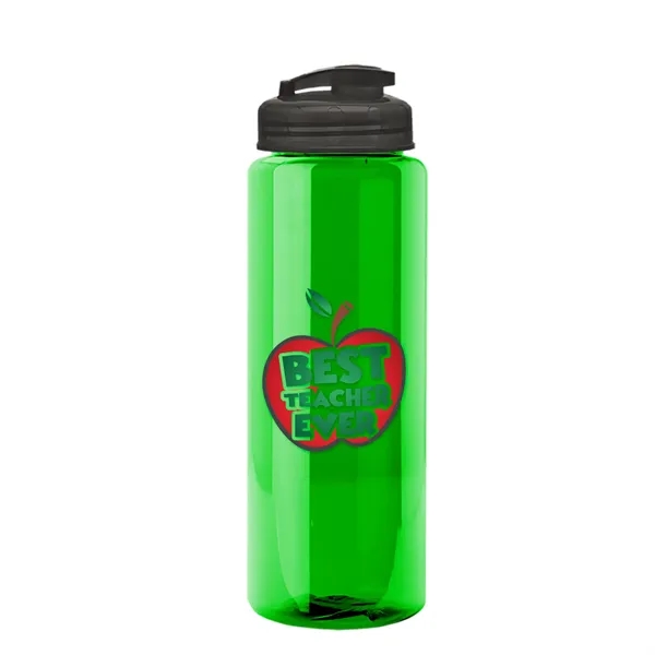 The Guzzler - 32 oz. Transparent Bottle with USA Flip lid... from ASI 40480 Koozie Group